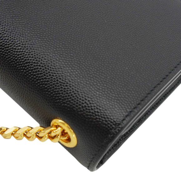 Yves Saint Laurent  Kate Grain De Poudre Leather Chain Crossbody Bag Black - Picture 6 of 16
